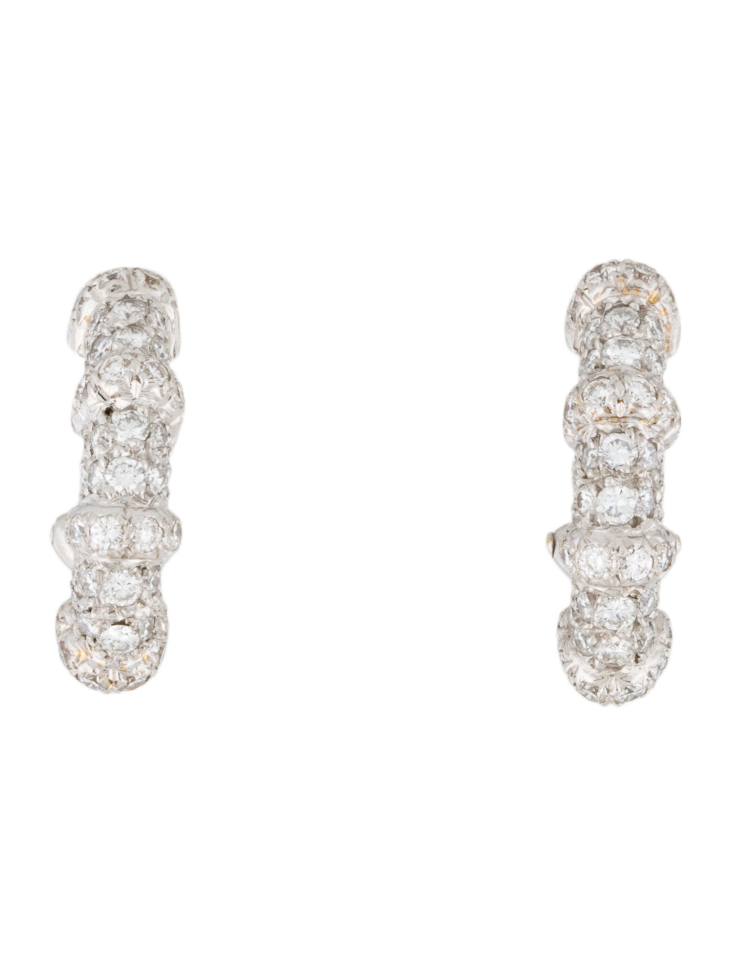 Earrings 18K 1.42ctw Diamond Earclips
