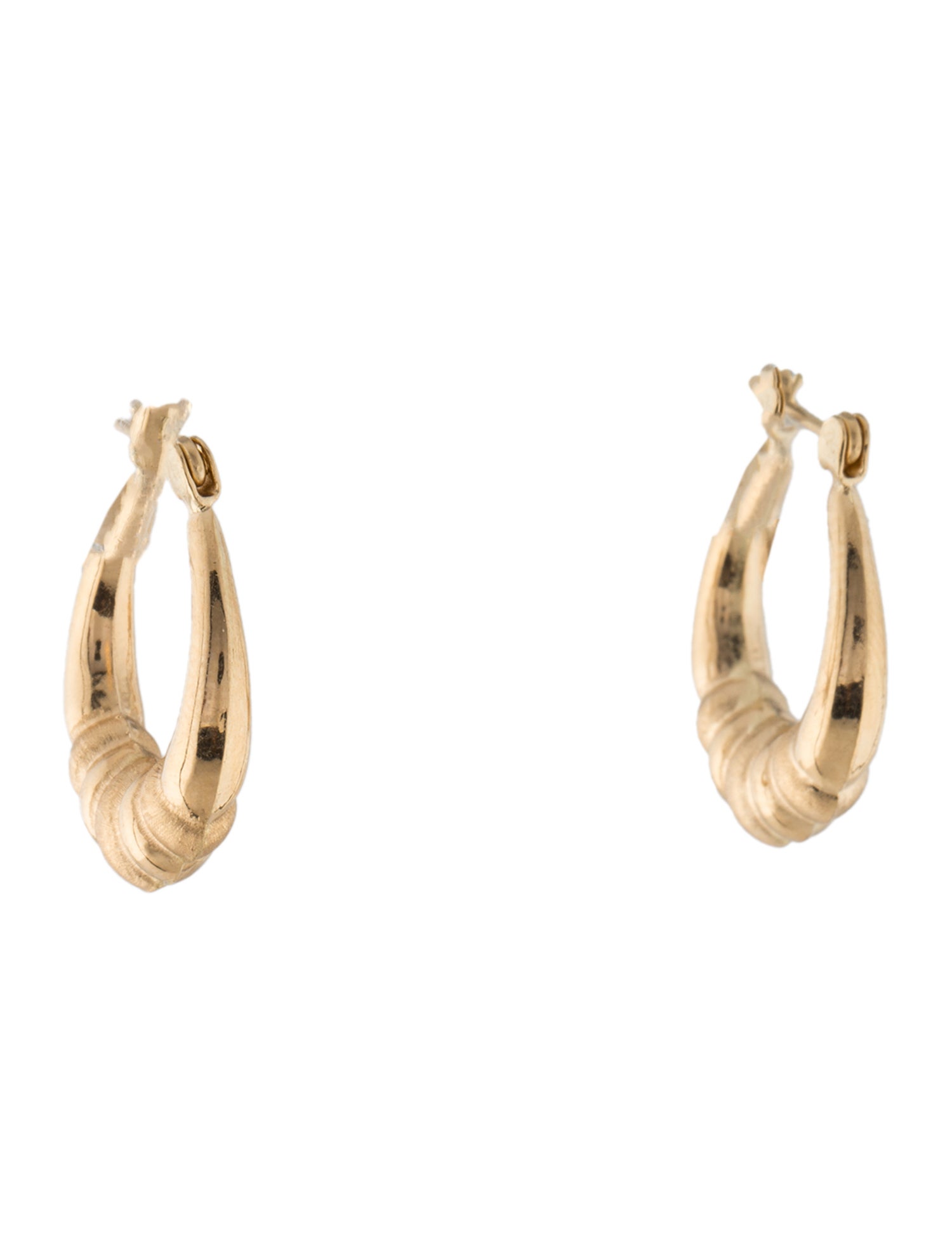 Earrings 14K Textured Hoop Earrings