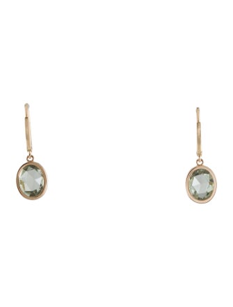 Earrings 14K Prasiolite Drop Earrings