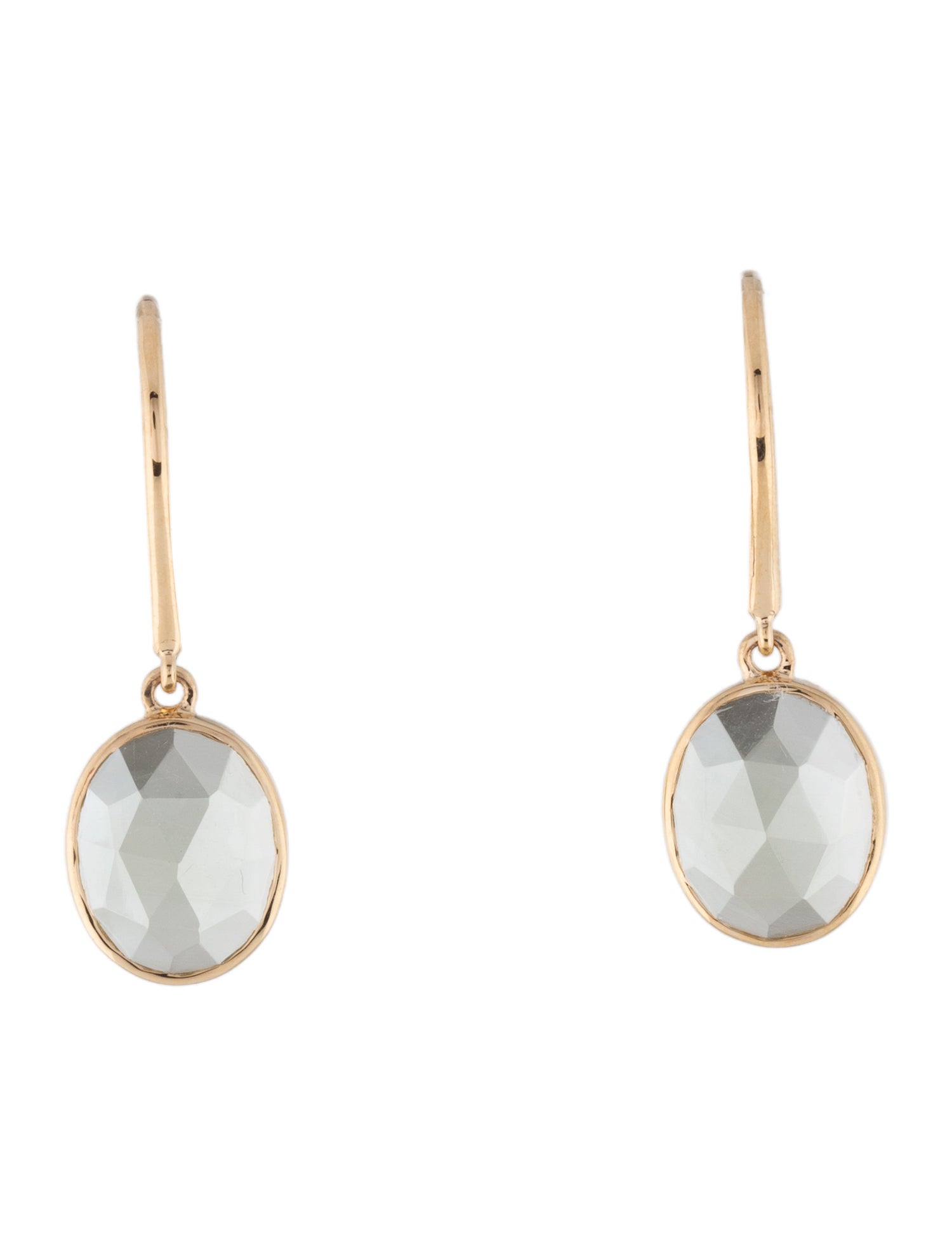 Earrings 14K Prasiolite Drop Earrings