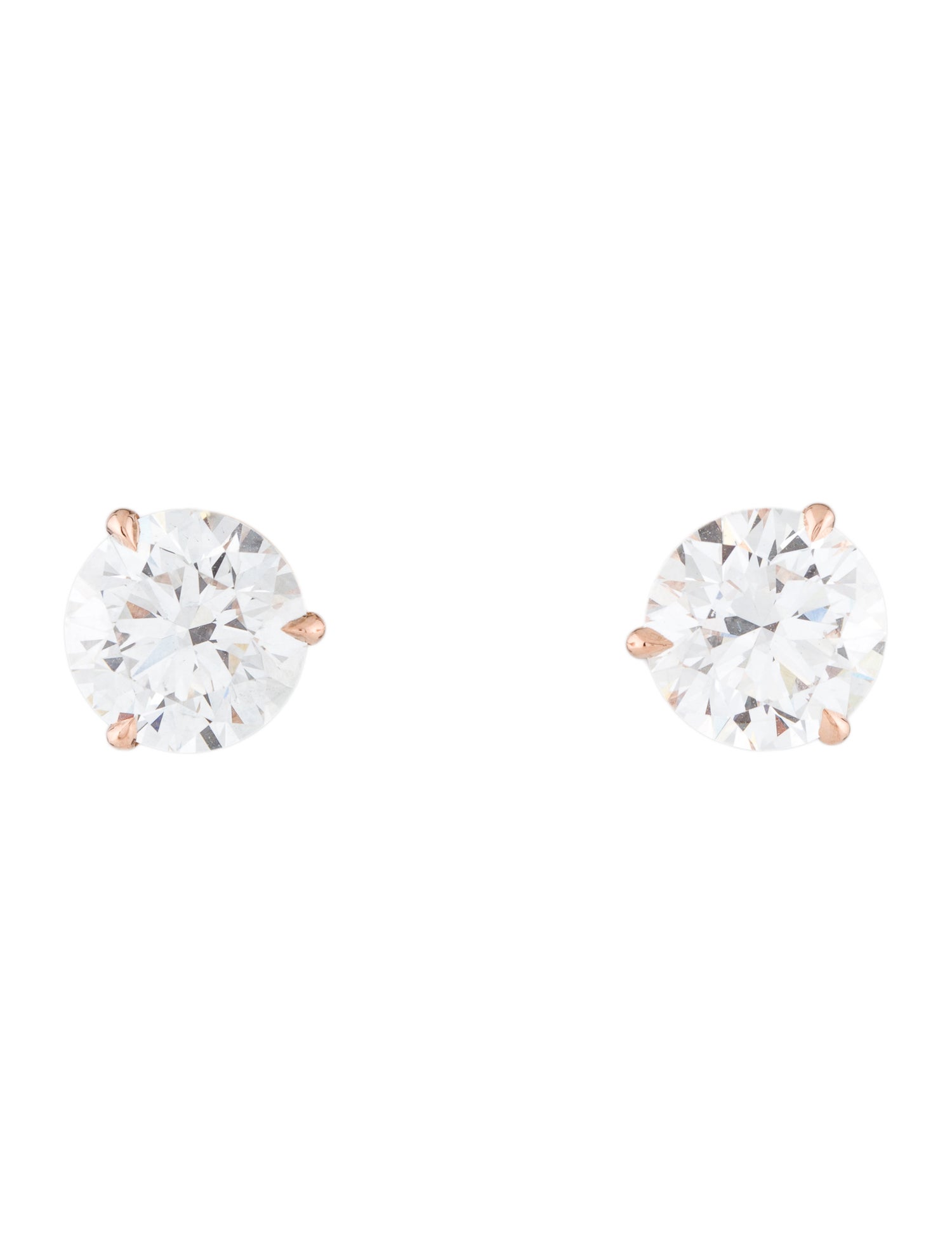 Earrings 18K 5.14ctw Lab-Grown Diamond Solitaire Martini Stud Earrings
