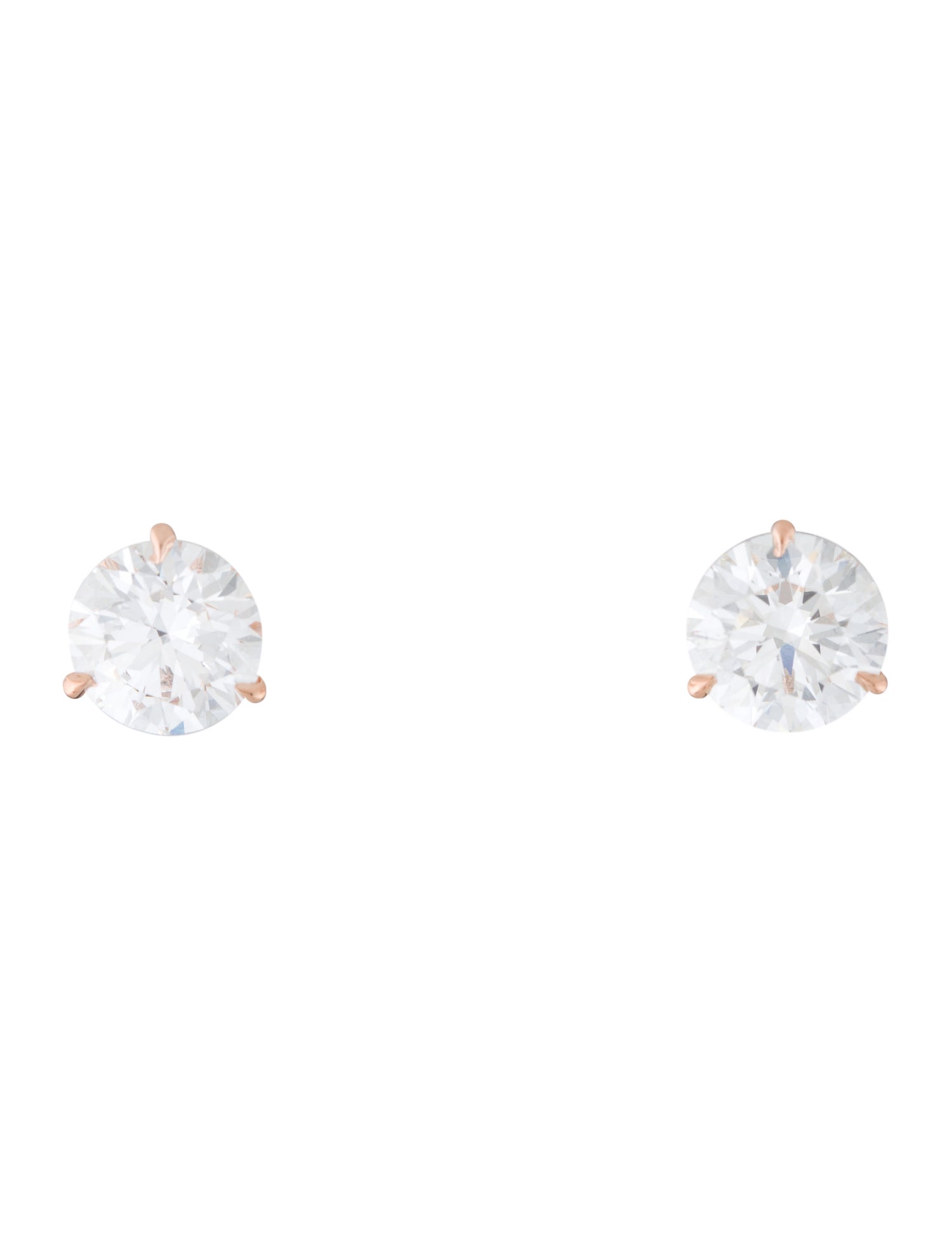Earrings 5.10ctw Lab-Grown Diamond Solitaire Stud Earrings