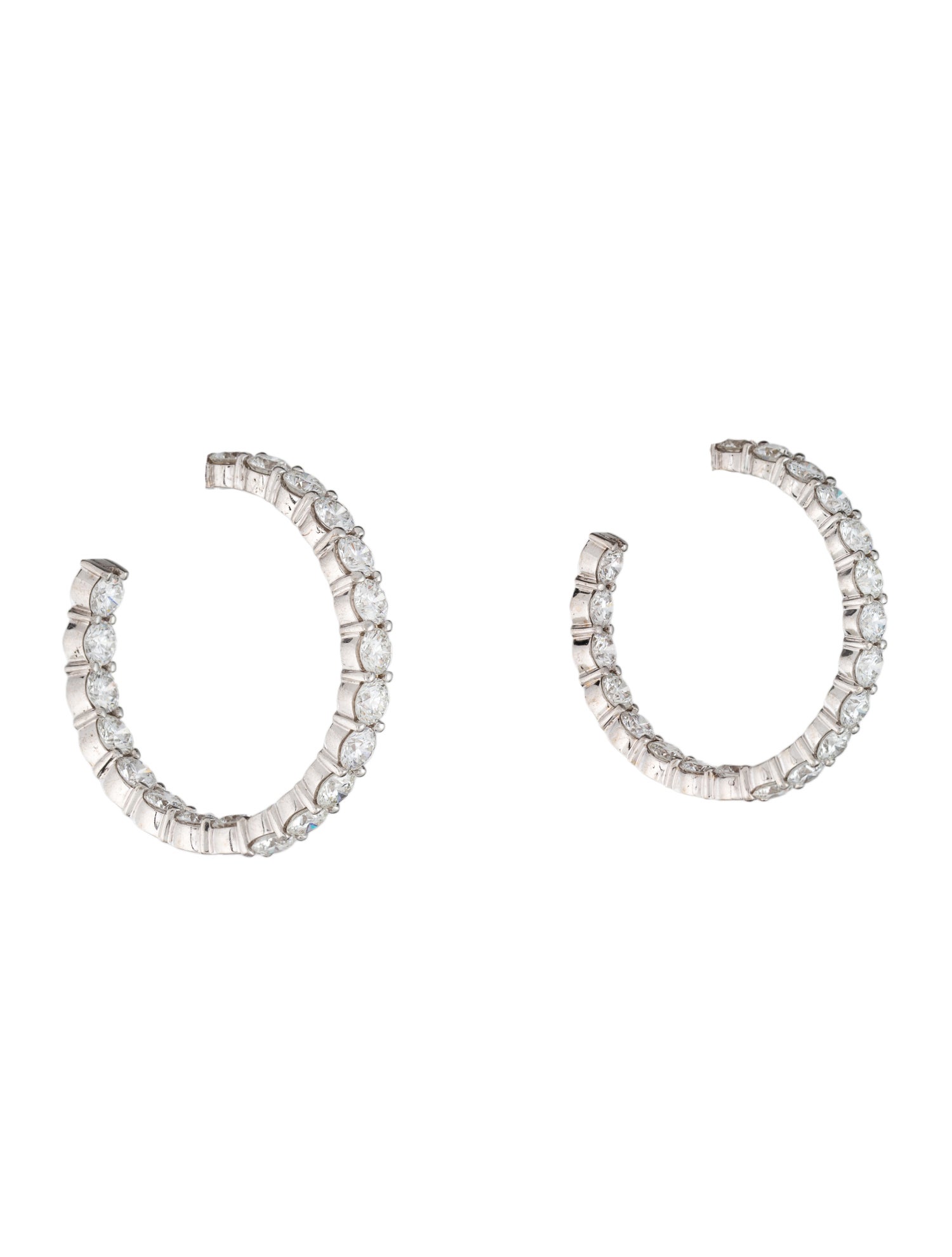 Earrings 18K 5.60ctw Diamond Inside-Out Hoop Earrings
