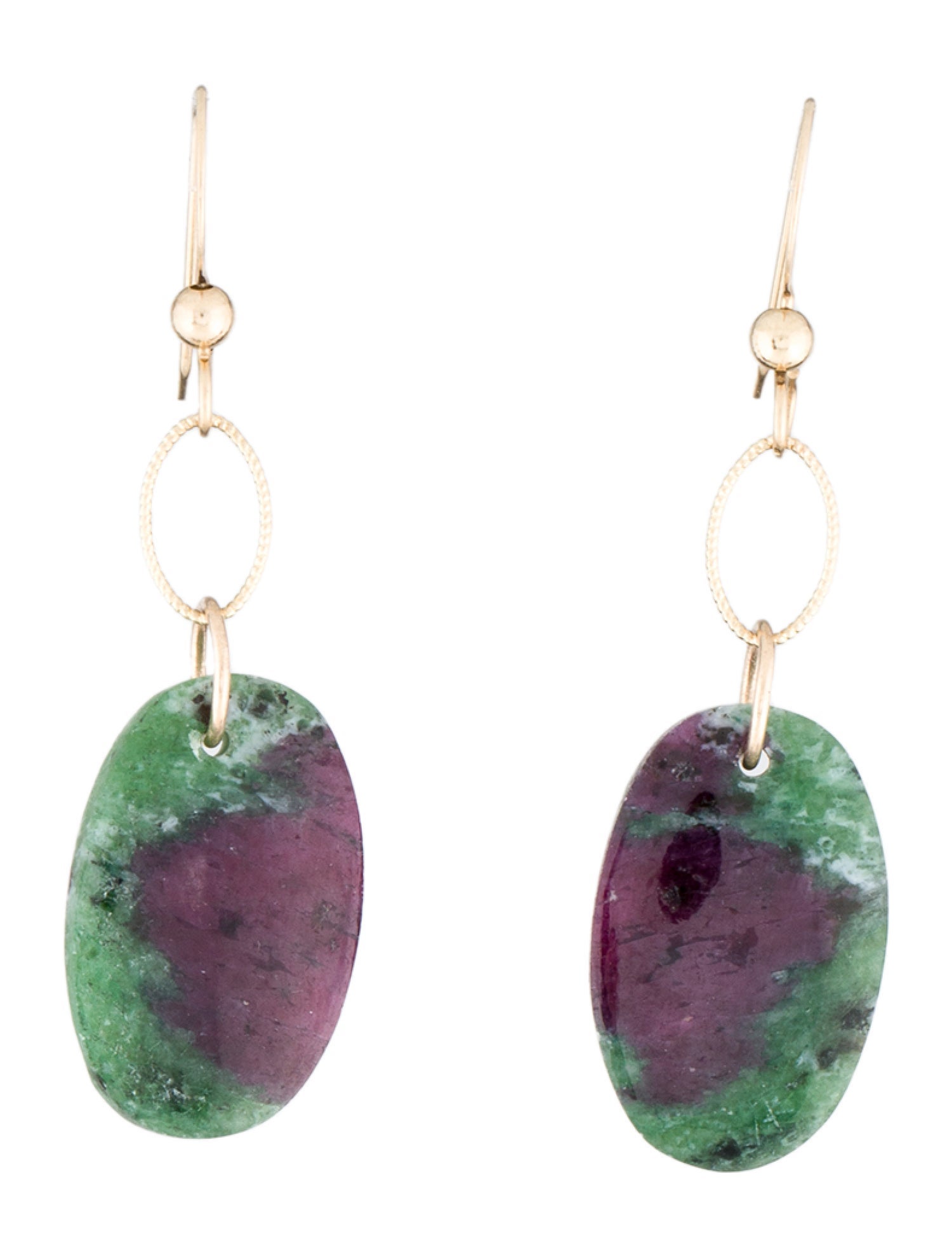 Earrings 14K Ruby in Zoisite Drop Earrings