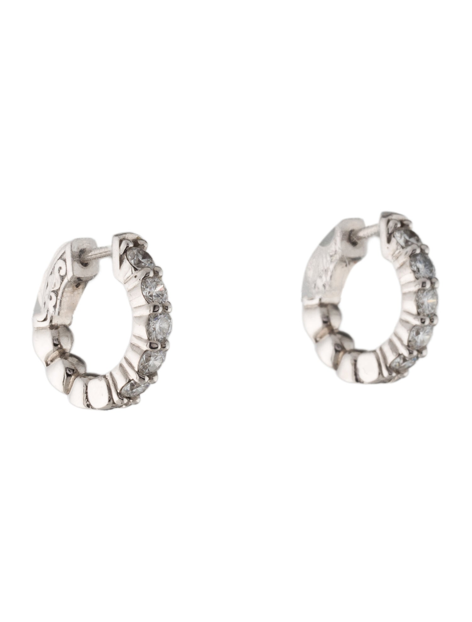 Earrings 14K 1.00ctw Diamond Huggie Earrings