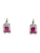 Earrings 18K 2.10ctw Ruby & Diamond Drop Earclips