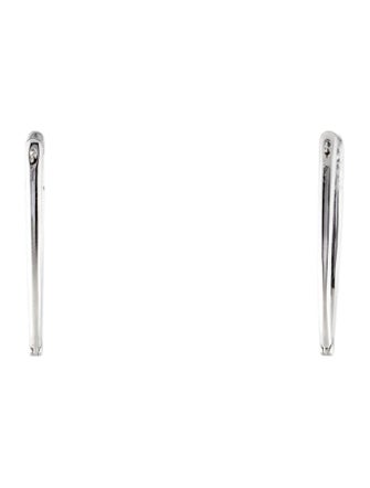 Earrings 14K Diamond Pointed Inside-Out Hoop Earrings