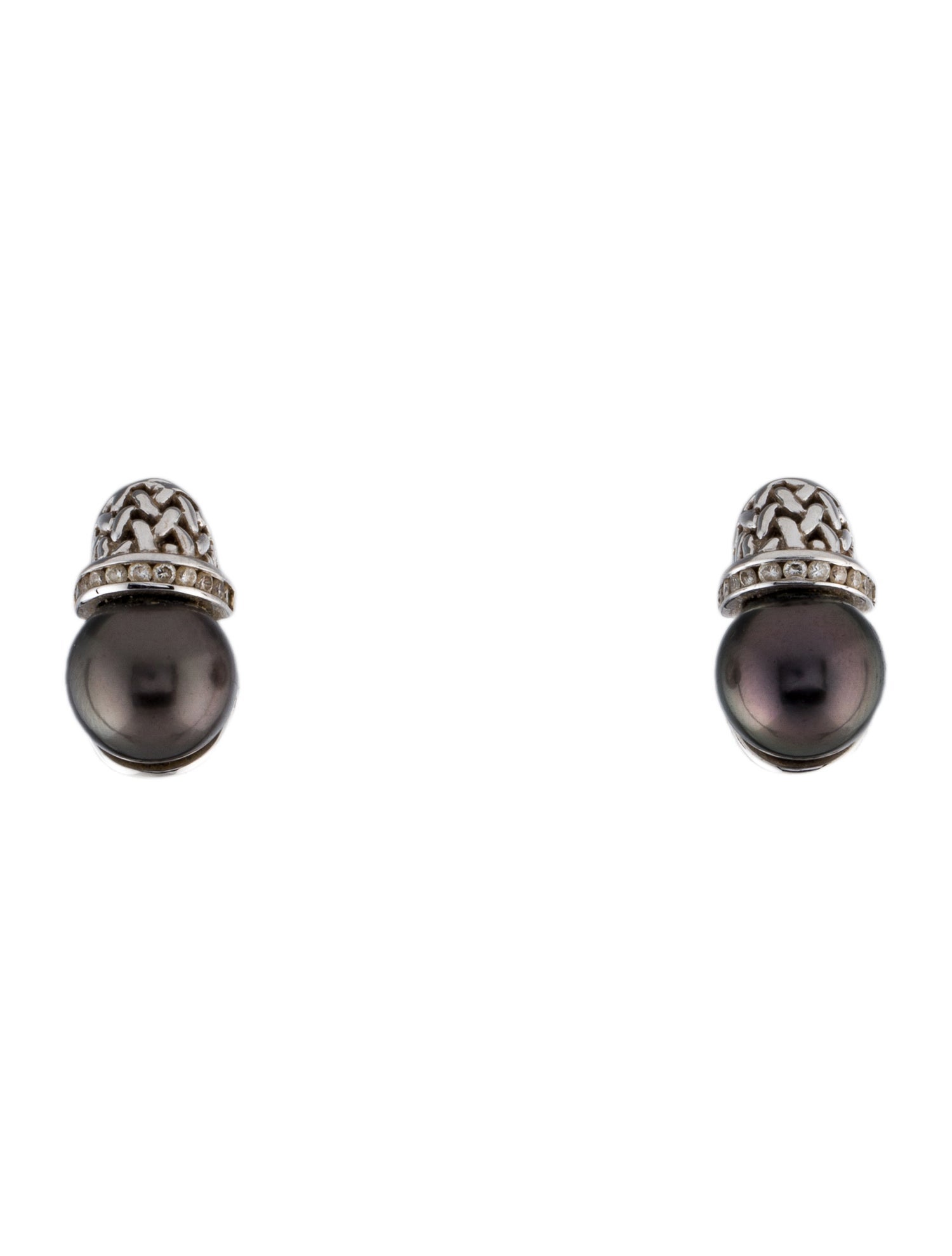 Earrings 18K Pearl & Diamond Drop Earrings