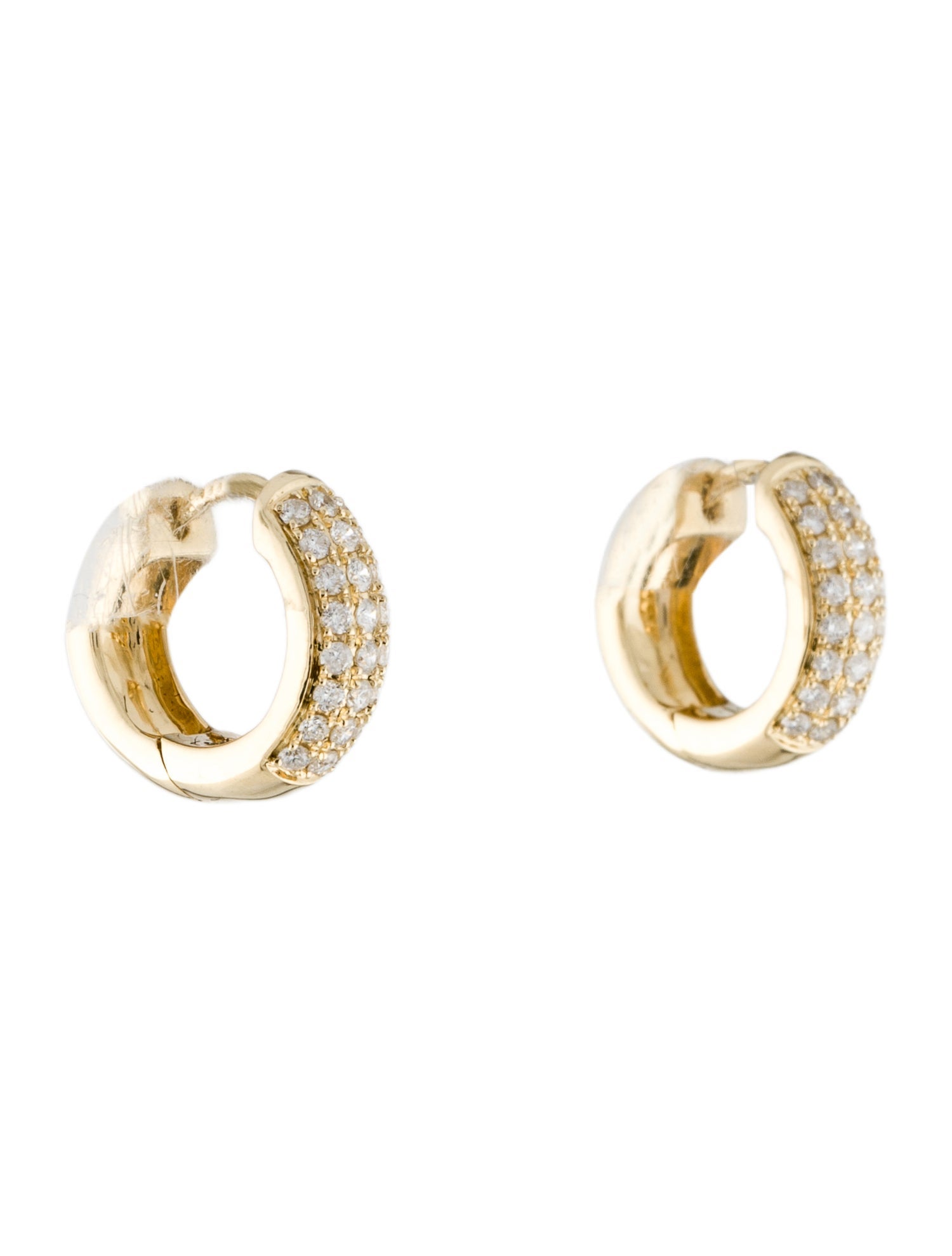 Earrings 14K Diamond Huggie Earrings