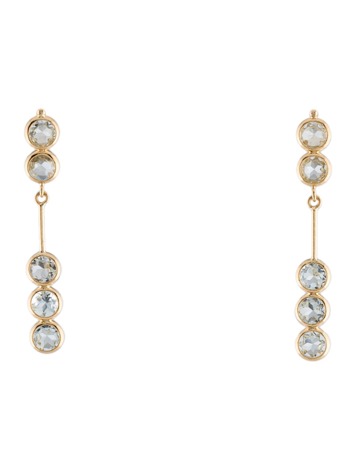 Earrings 18K Aquamarine Drop Earrings