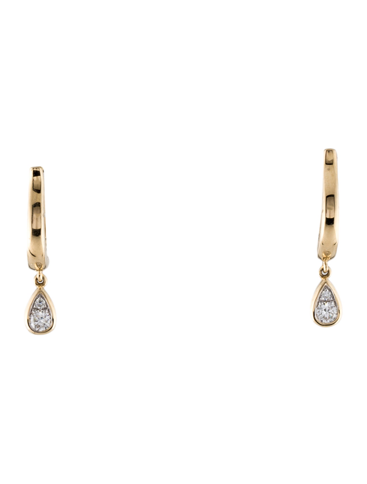 Earrings 14K Diamond Drop Earrings