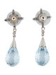 Earrings 18K Topaz & Diamond Drop Earrings