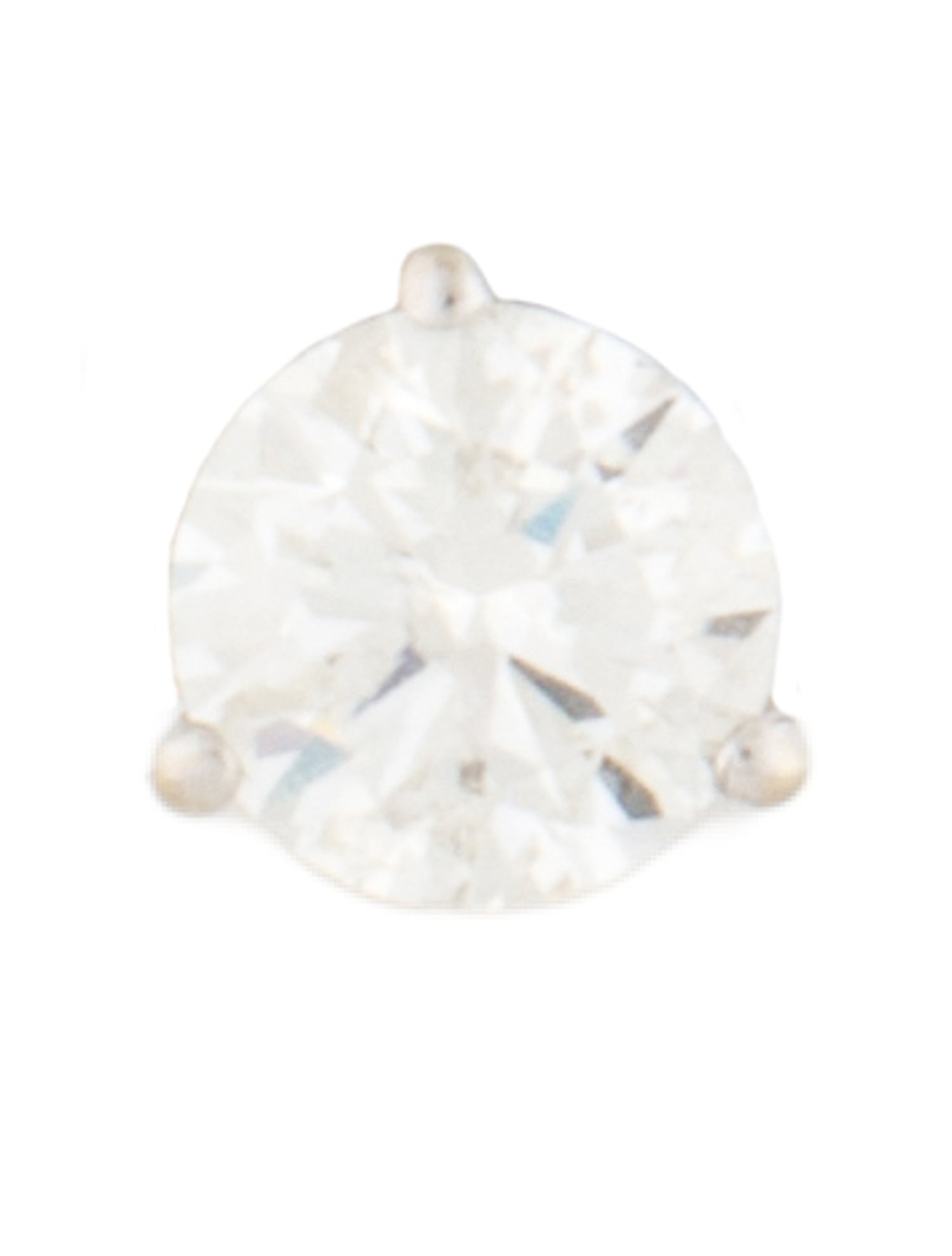 Earrings 14K Diamond Solitaire Single Stud Earring