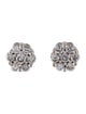 Earrings 14K Diamond Cluster Stud Earrings