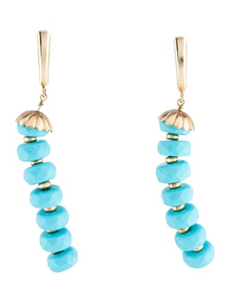 Earrings 14K Turquoise Drop Earrings