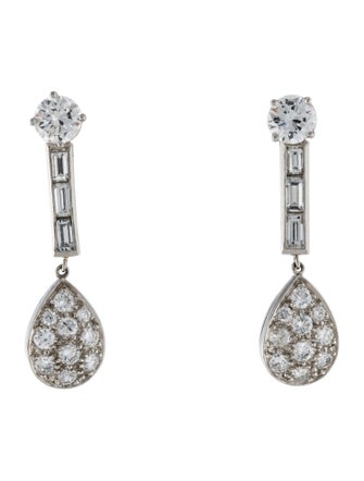 Earrings 2.62ctw Diamond Stud Earrings with Drop Jacket