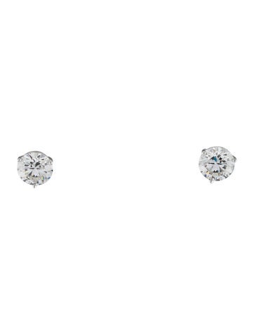 Earrings Stud 14K 6.09 ctw Lab-Grown Diamond Studs