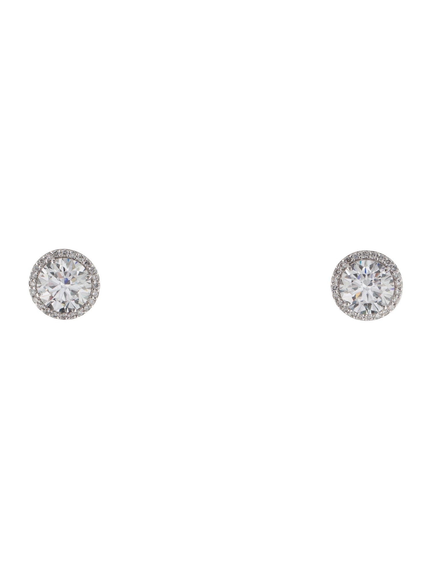 Earrings 14K 6.24ctw Lab-Grown Diamond Halo Set Stud