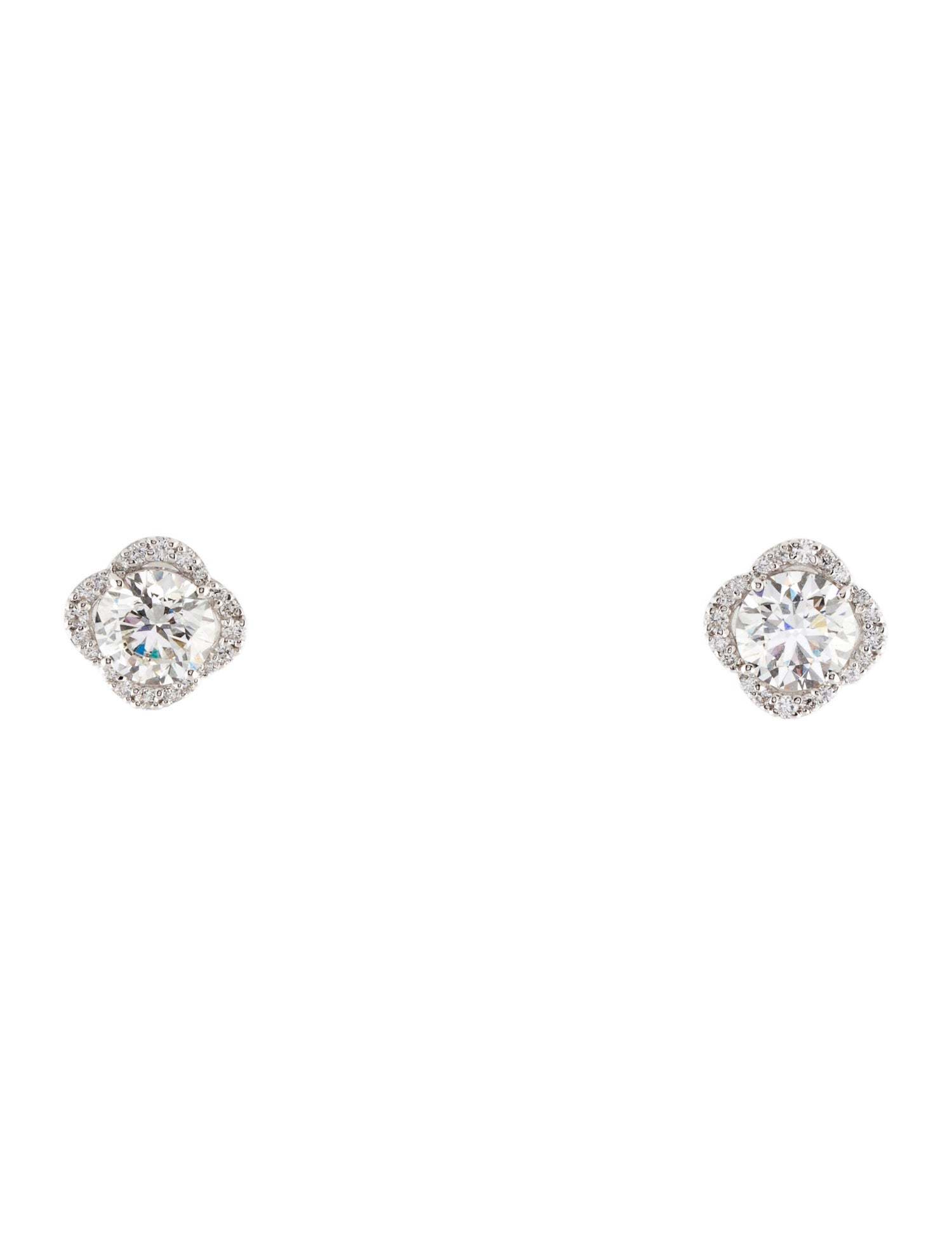 Earrings 14K 6.17ctw Lab-Grown Diamond Halo Set Stud