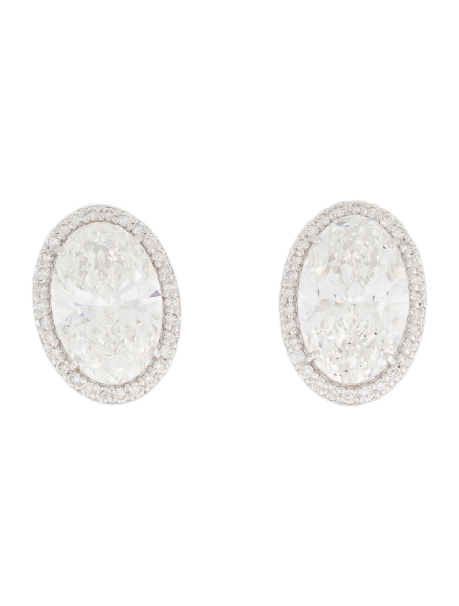 Earrings 14K 9.95ctw Lab-Grown Diamond Halo Set Stud