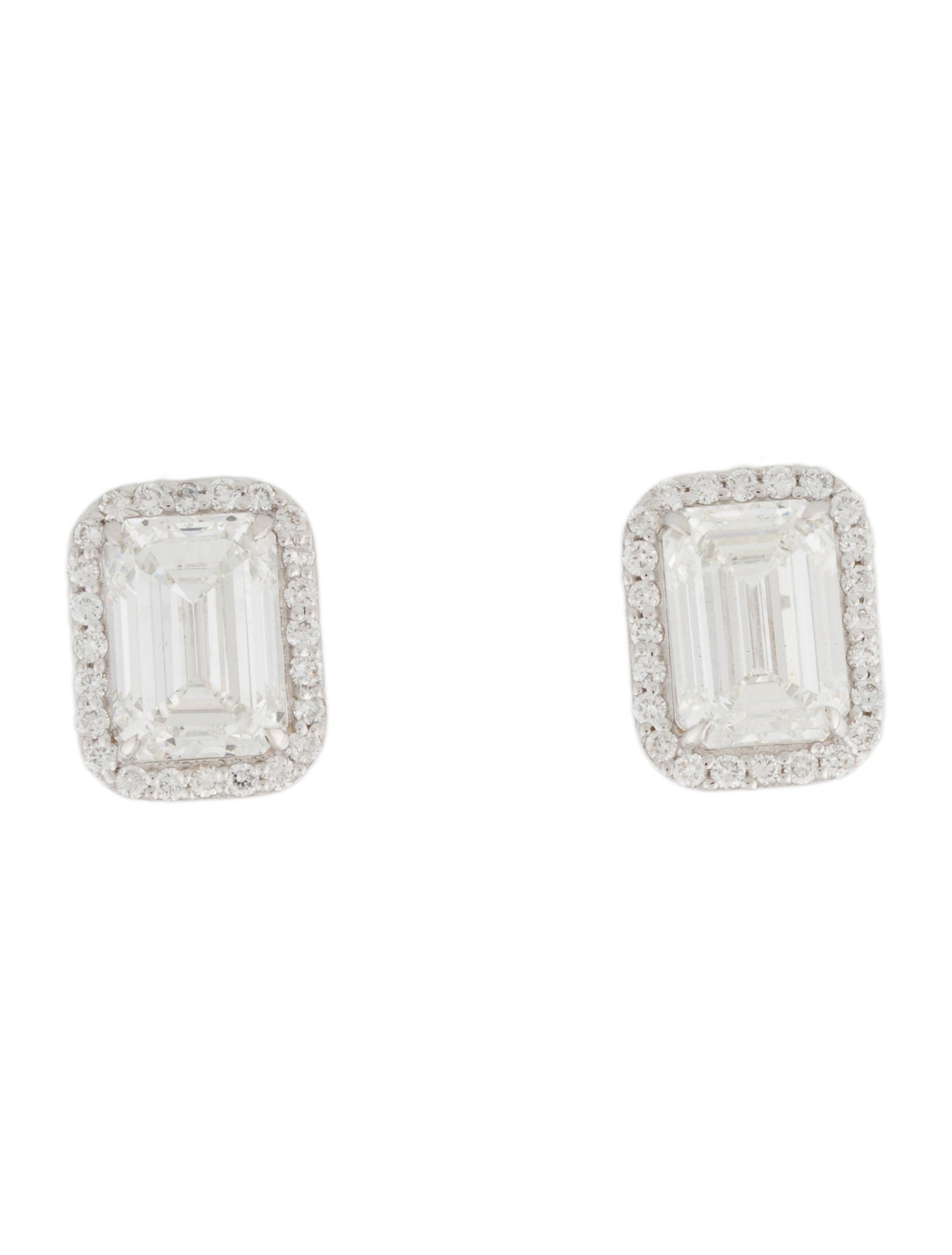 Earrings 14K 5.94ctw Lab-Grown Diamond Halo Set