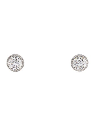 Earrings 14K 8.89ctw Lab-Grown Diamond Halo Set Stud