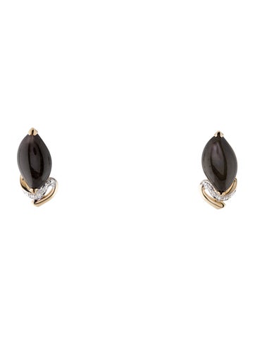 Earrings Drop 14K Mother of Pear Earclip