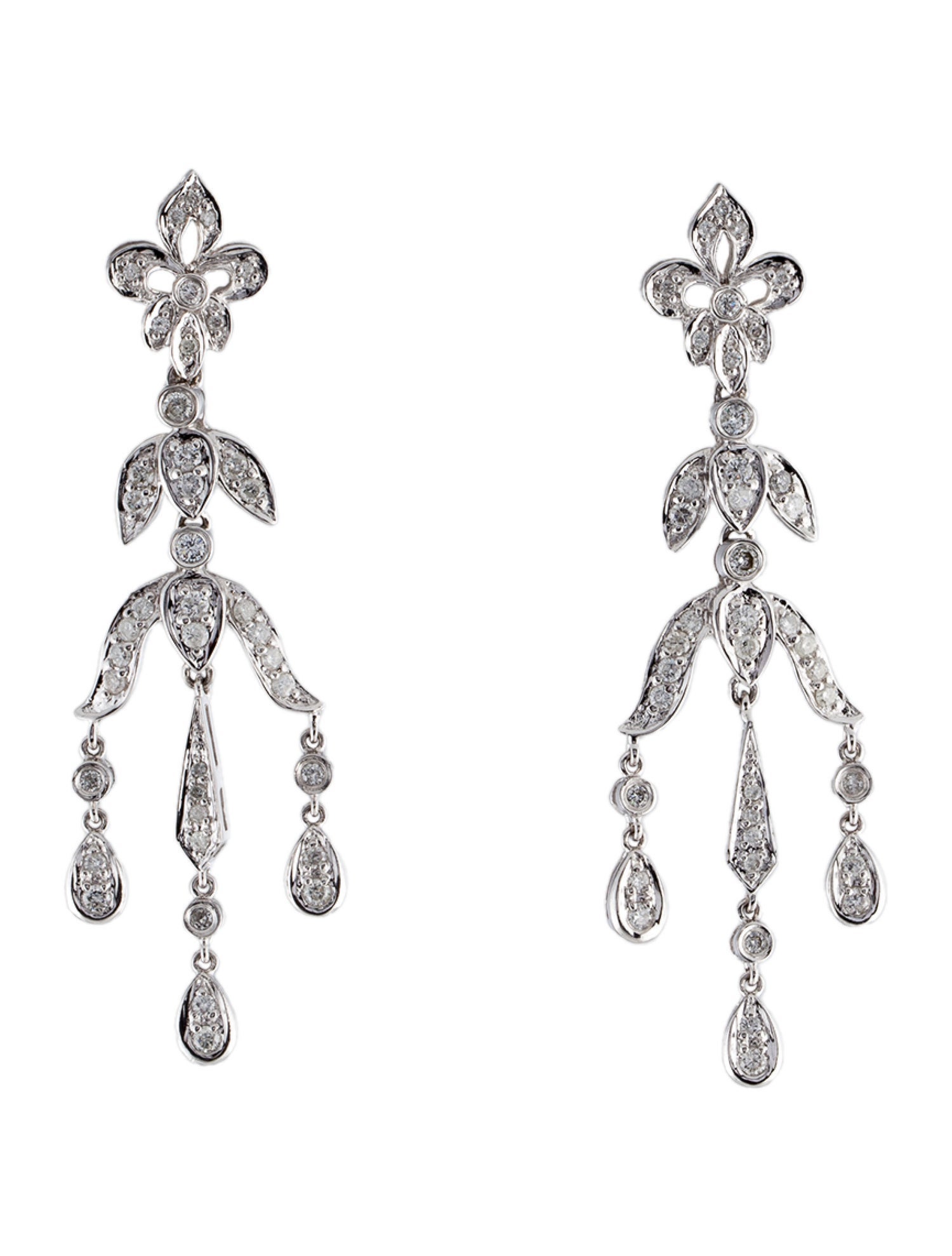 Earrings 14K Diamond Chandelier