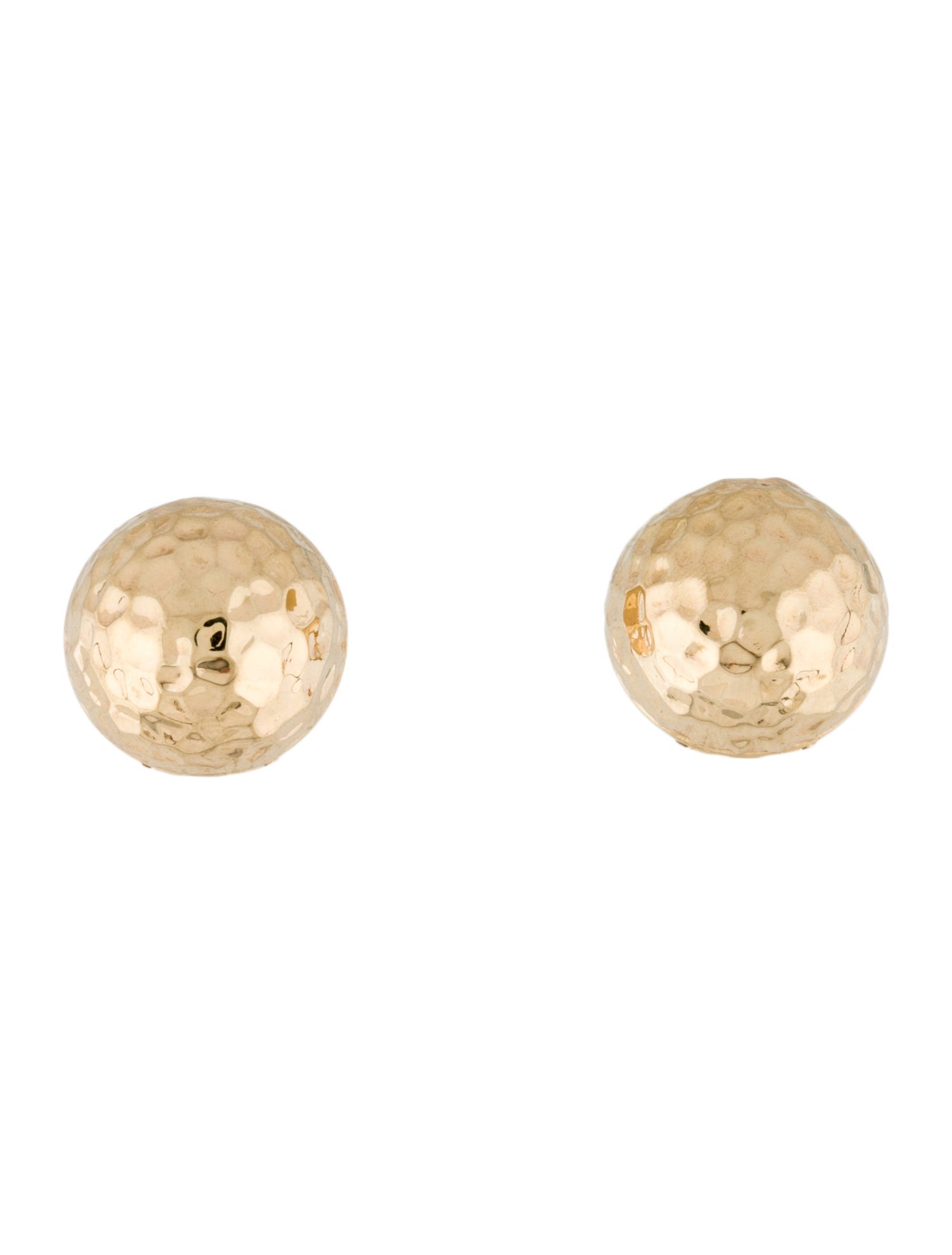 Earrings 14K Hammered Dome Earclip Earrings