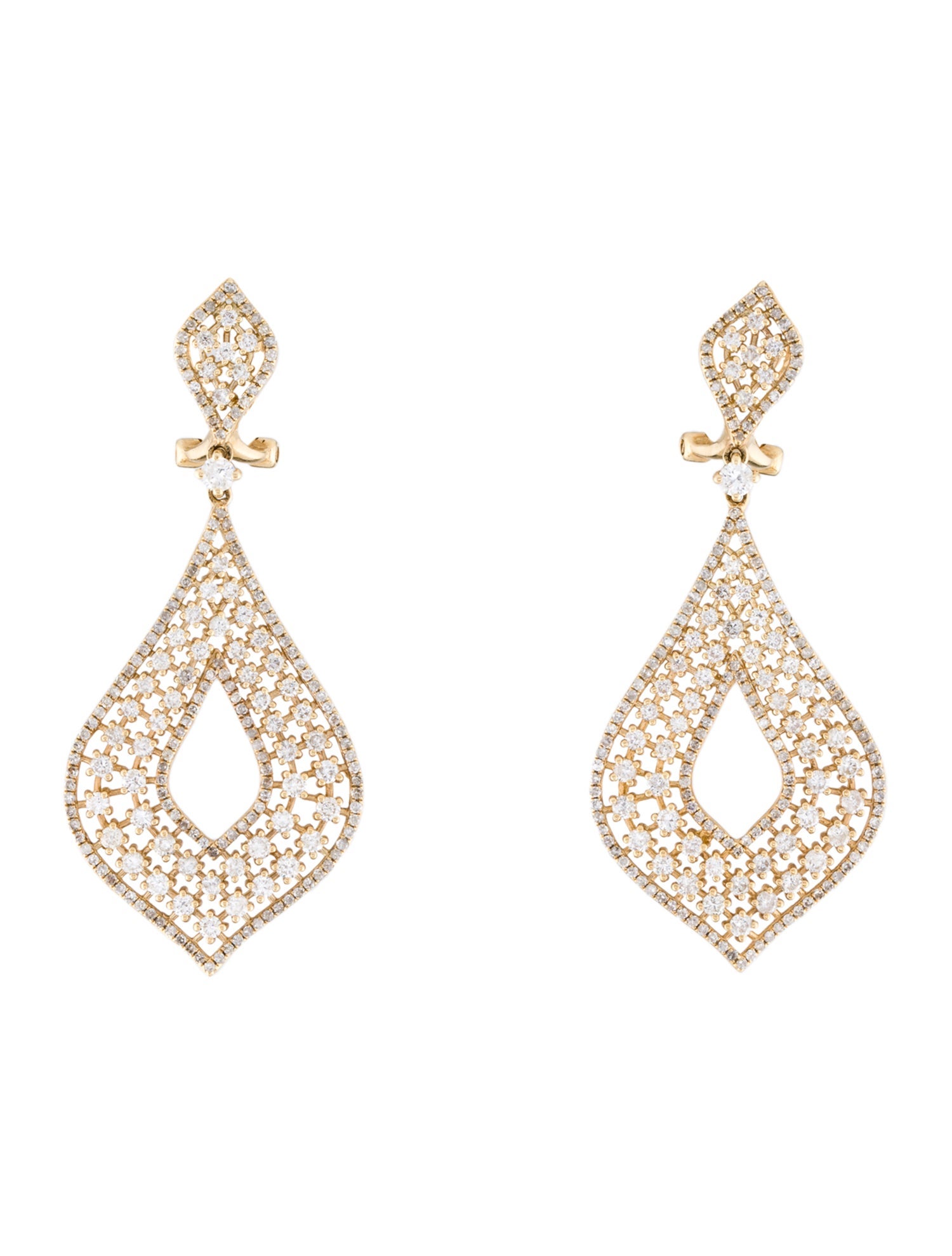 Earrings 14K 2.79ctw Diamond Drop Earclip Earrings