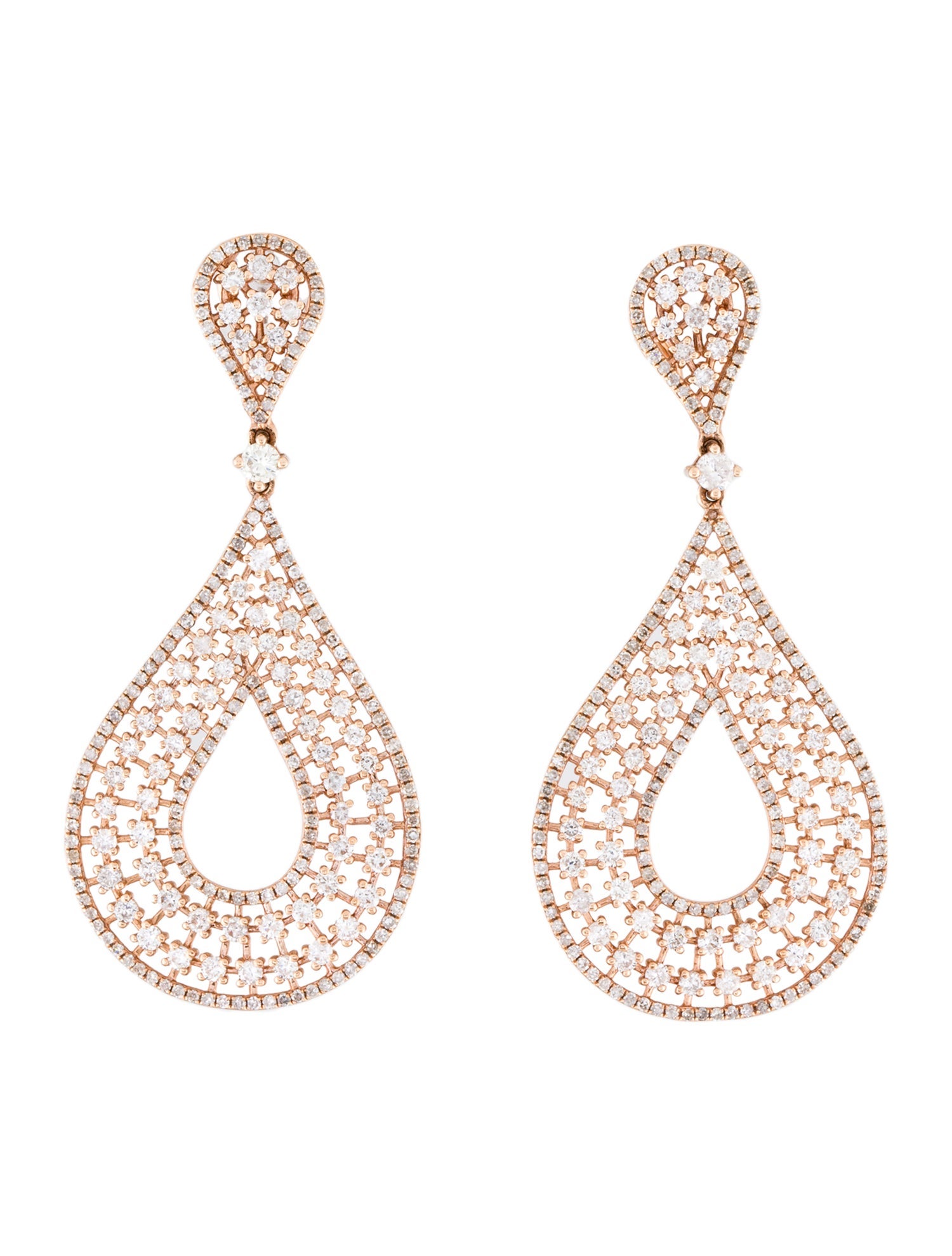 Earrings 14K 2.86ctw Diamond Drop Earclip Earrings