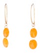Earrings 14K Carnelian Enhancers & Hoop Drop Earrings