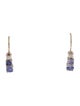 Earrings 14K Tanzanite.& Diamond Drop Earrings