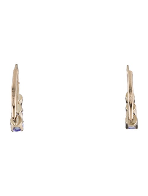 Earrings 14K Tanzanite.& Diamond Drop Earrings