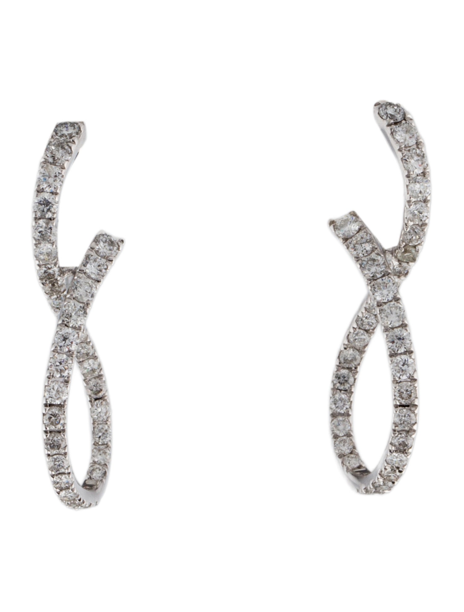 Earrings 14K 1.36ctw Diamond Twisted Earrings