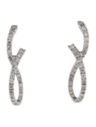 Earrings 14K 1.36ctw Diamond Twisted Earrings