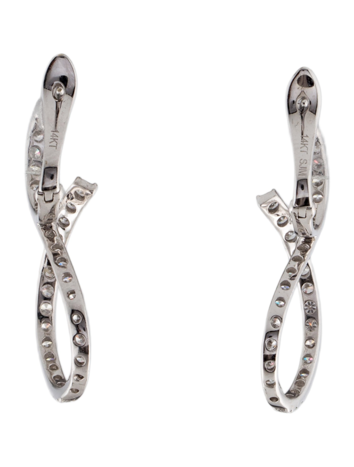Earrings 14K 1.36ctw Diamond Twisted Earrings