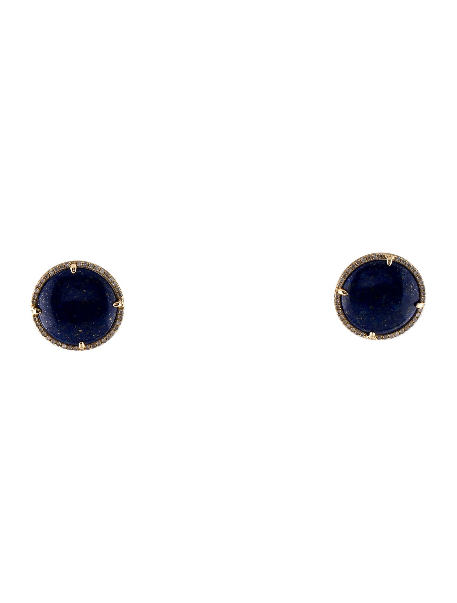 Earrings 14K 9.06ctw Lapis Lazuli & Diamond Stud Earrings