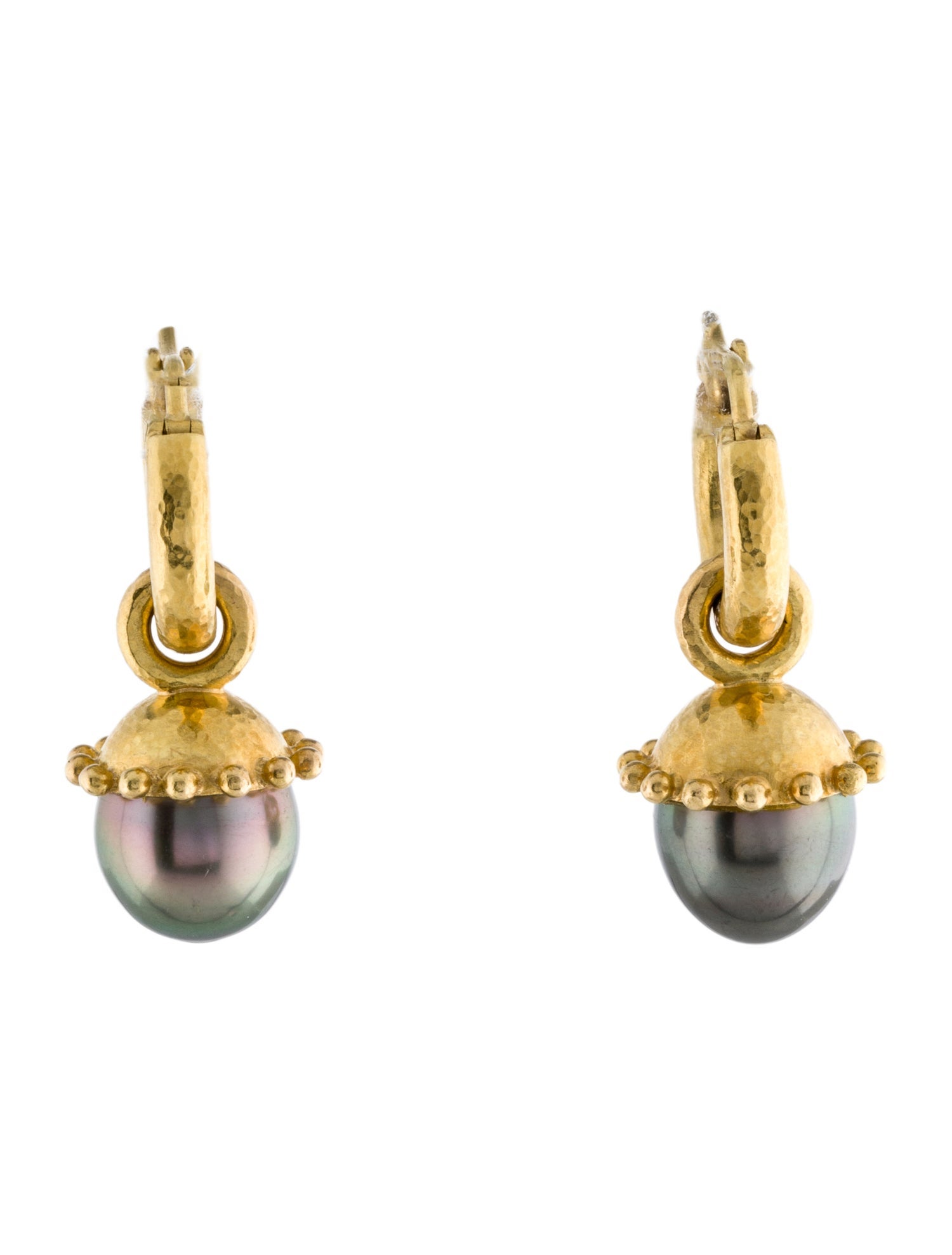 Earrings 19K Dyed Pearl Convertible Huggie Drop Earrings