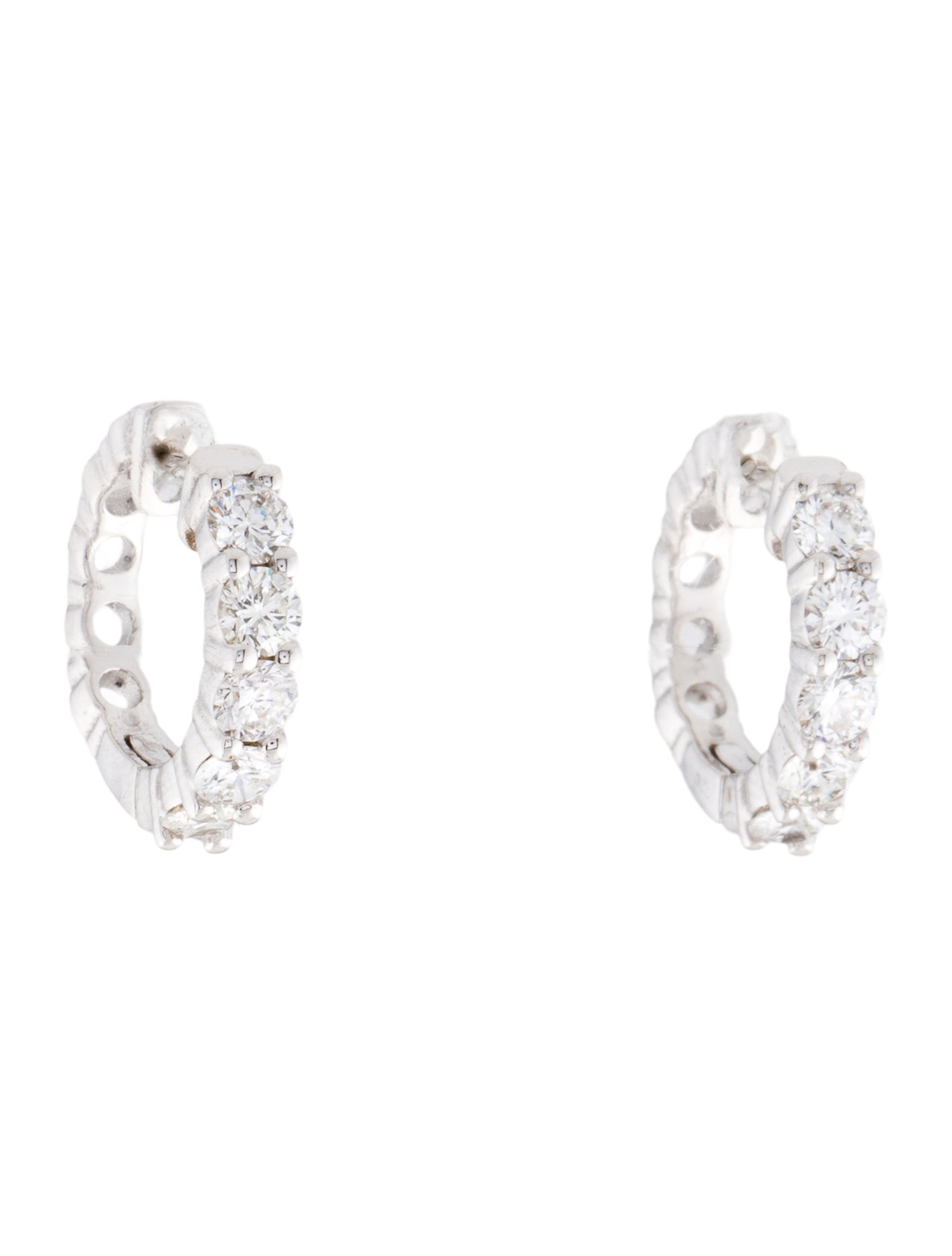 Earrings 14K 1.40ctw Diamond Huggie Earrings
