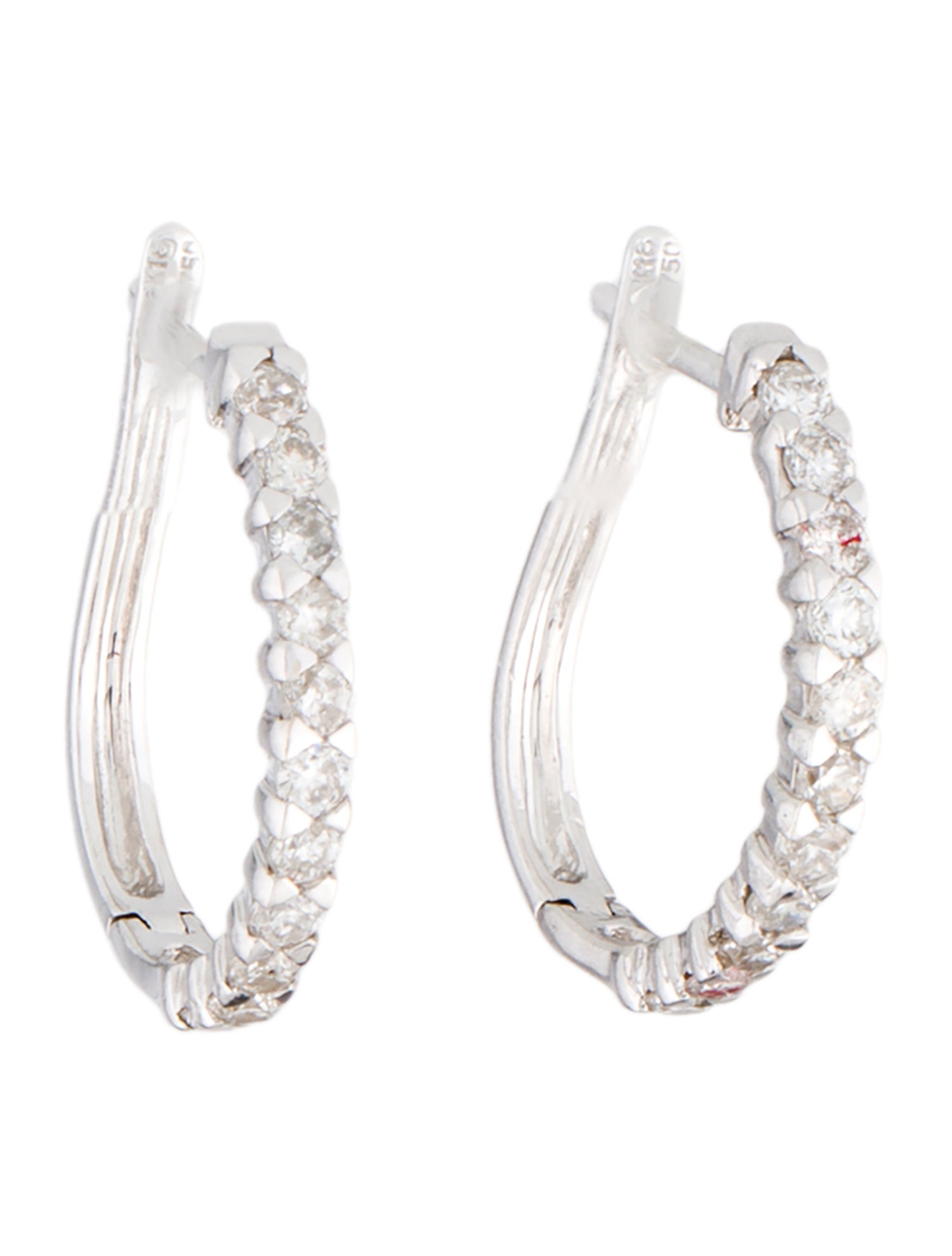Earrings 18K Diamond Hoop