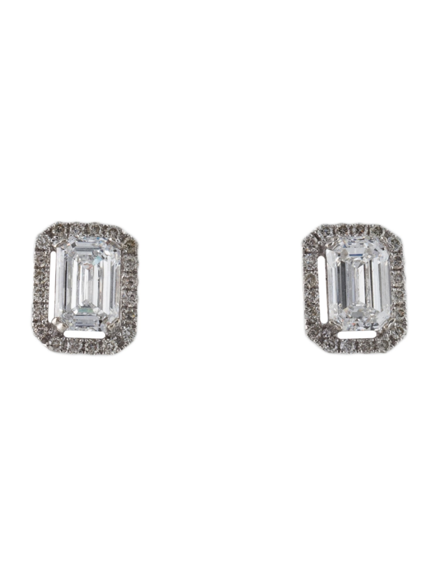 Earrings 14K Lab-Grown Diamond Halo Stud Earrings