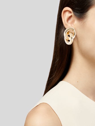 Earrings 14K Double Circle Drop Earrings