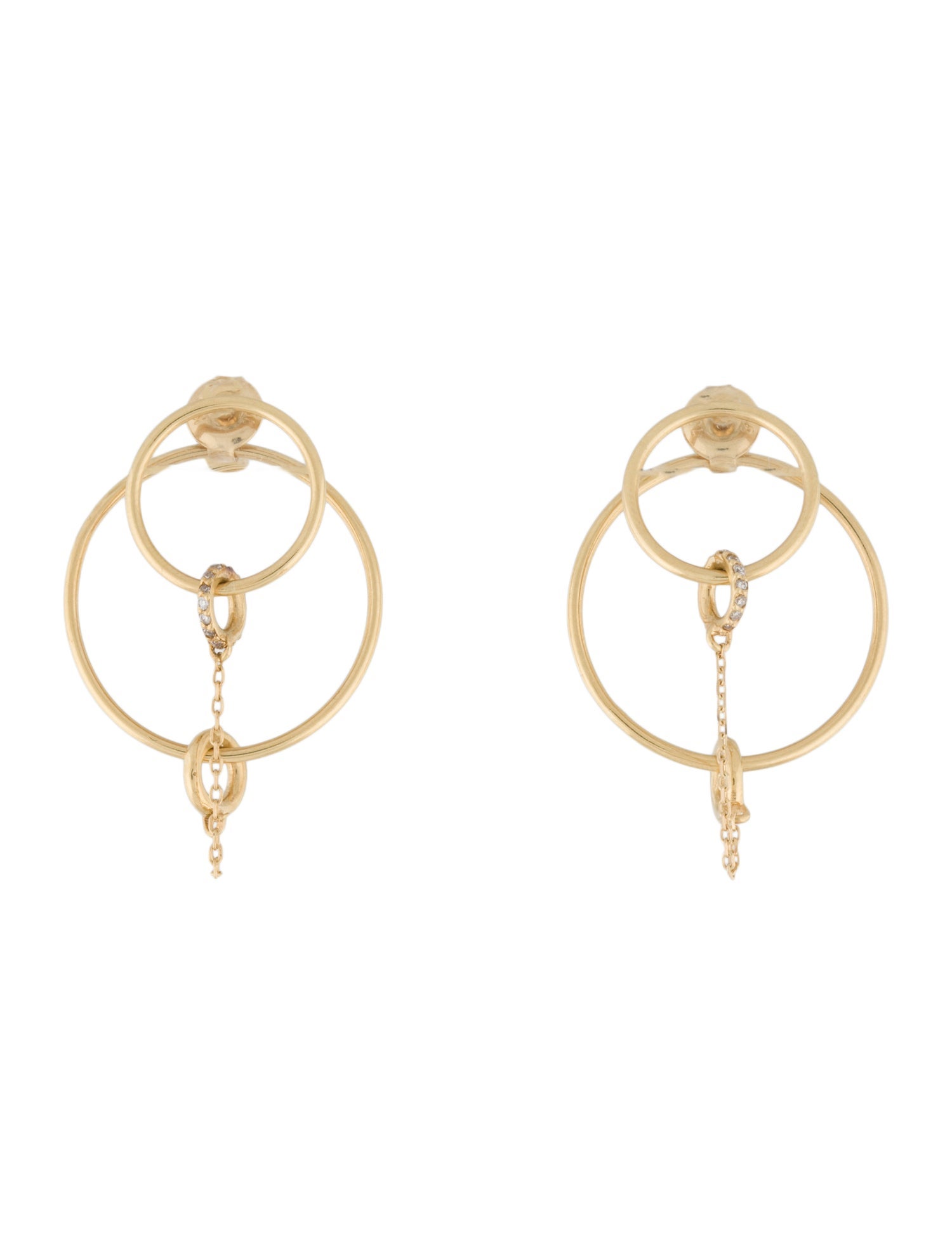 FoundRae 18K Diamond Orbit Drop Earrings