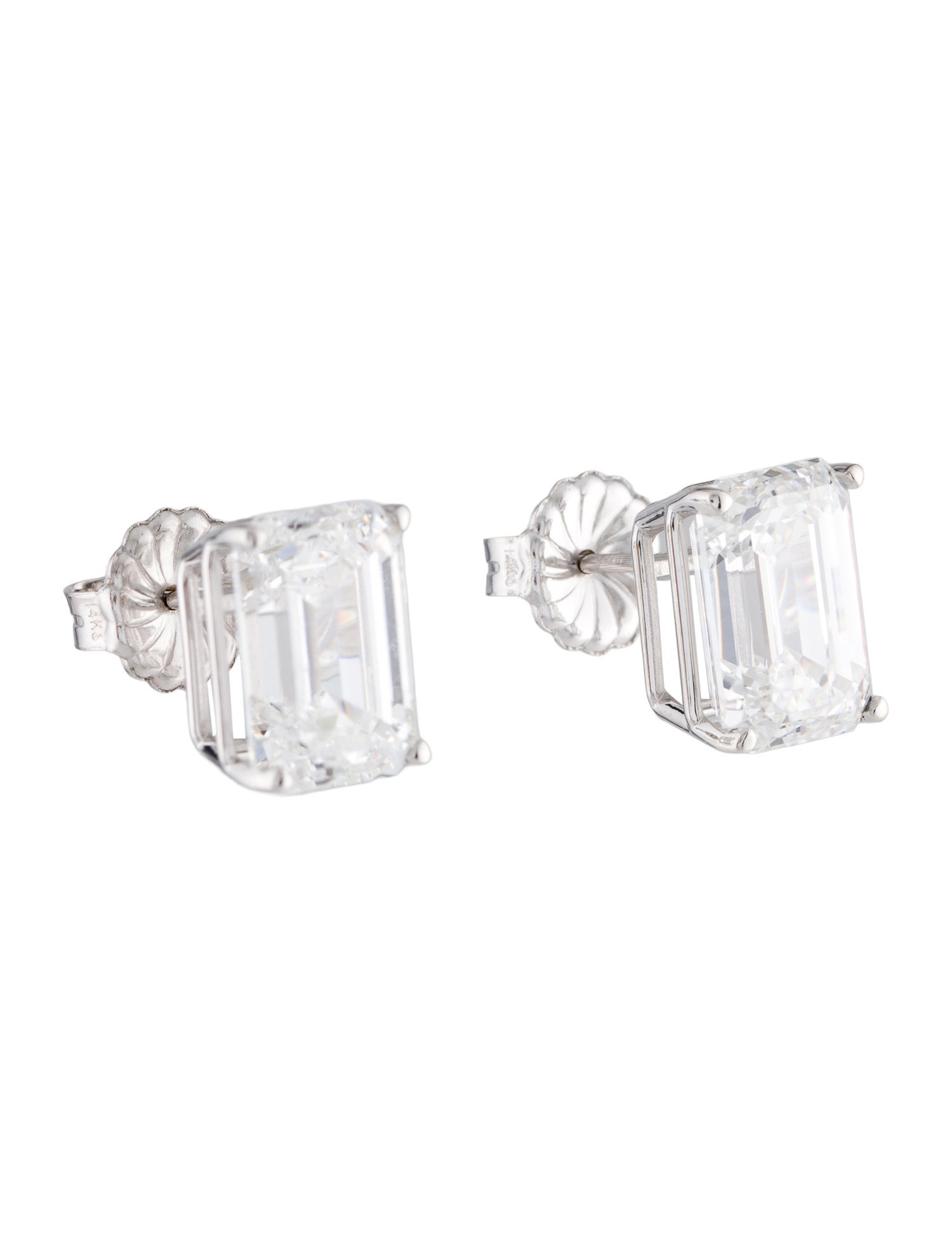 Earrings 14K 8.10ctw Lab-Grown Diamond Solitaire Stud Earrings