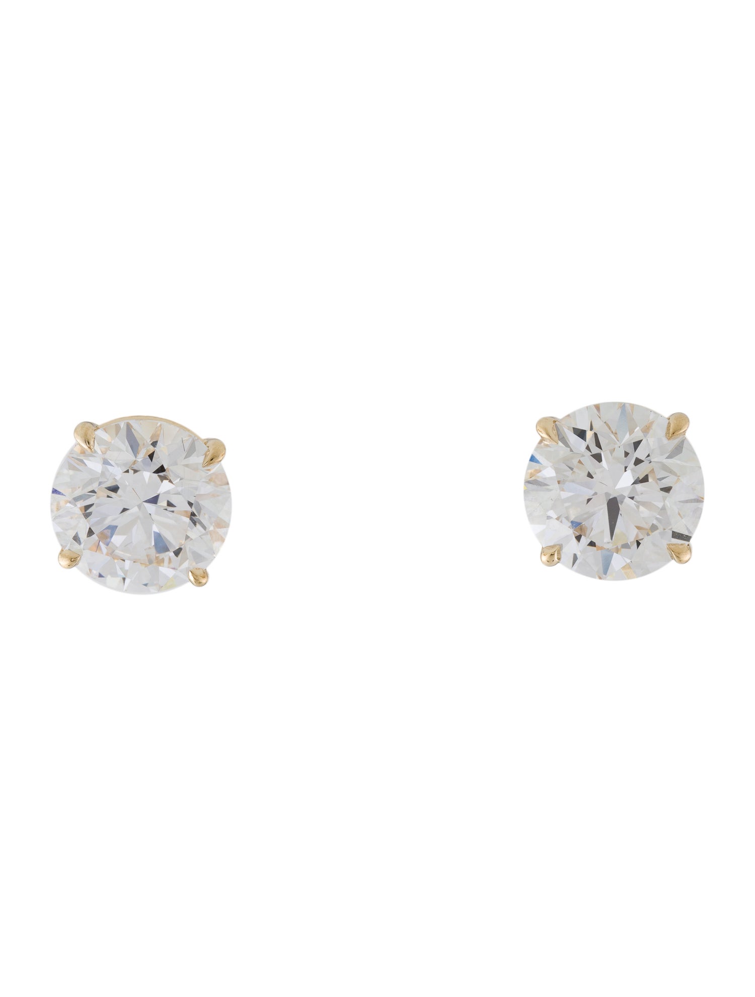 Earrings 14K 8.17ctw Lab-Grown Diamond Solitaire Stud Earrings