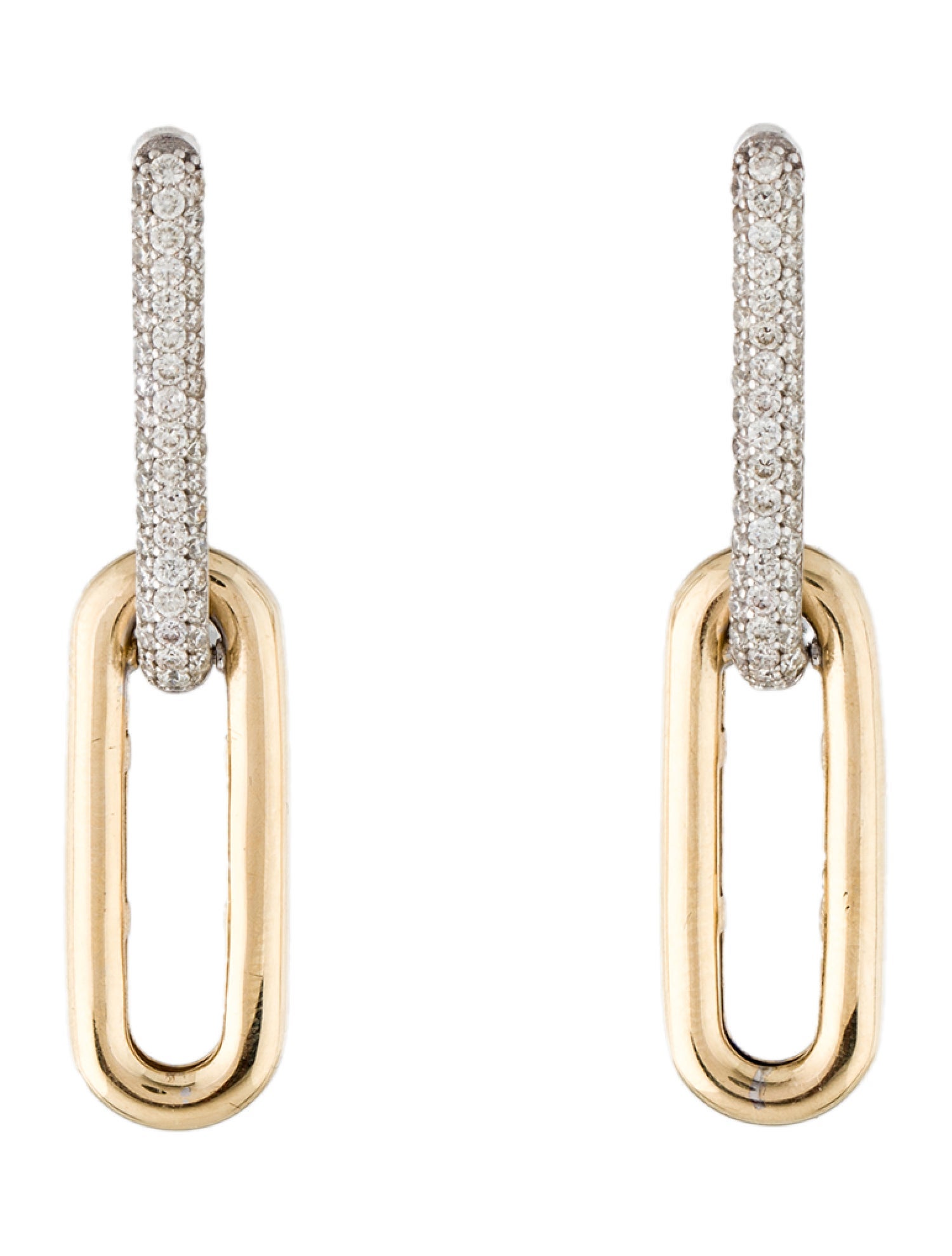 Earrings 14K 1.04ctw Diamond Link Drop Earrings