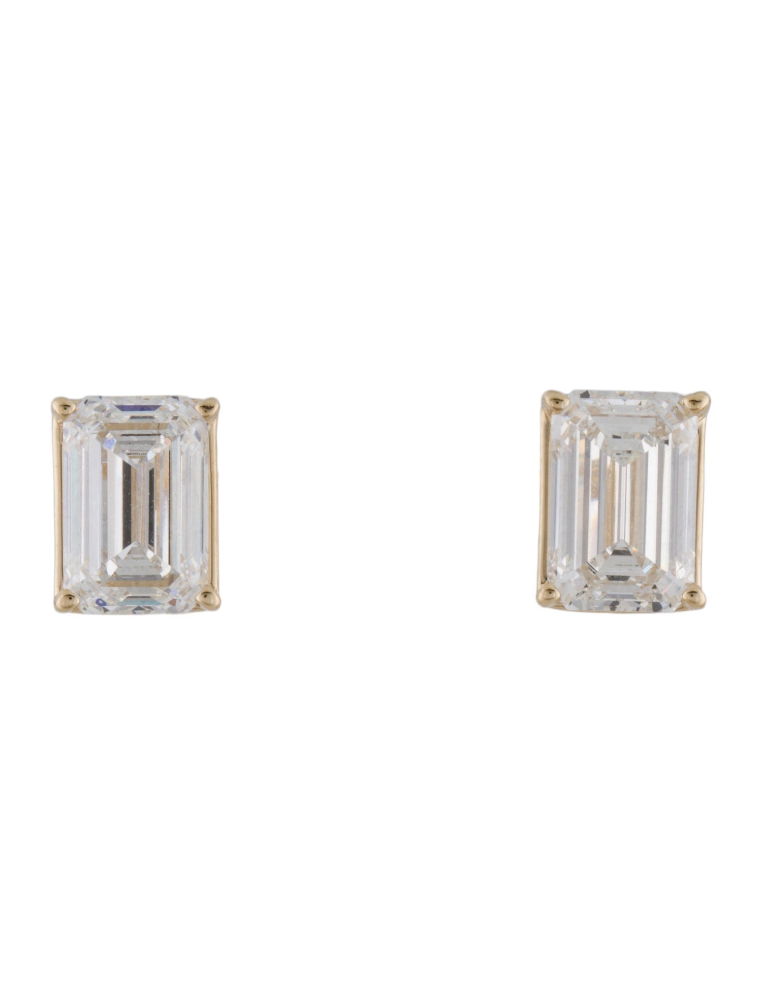 Earrings 14K 6.06ctw Lab-Grown Diamond Solitaire Stud Earrings