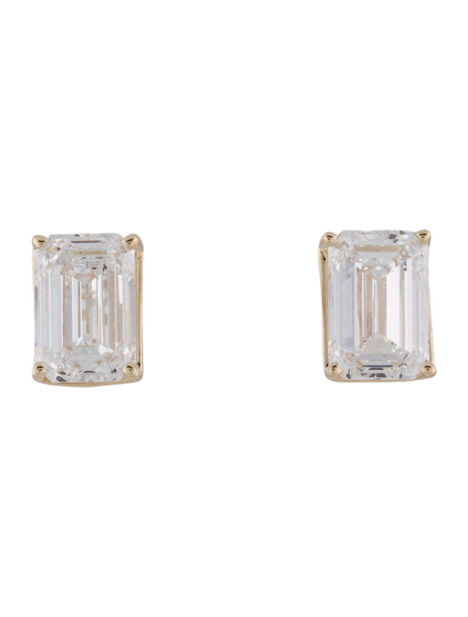 Earrings 14K 6.13ctw Lab-Grown Diamond Solitaire Stud Earrings
