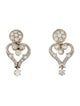 Earrings 14K Two-Tone Diamond Heart Earrings